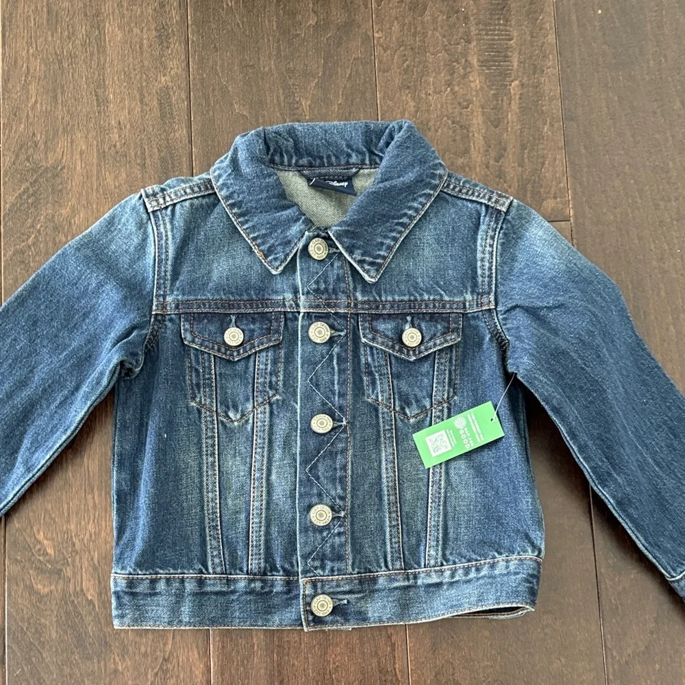 NWT Gender Neutral GAP Disney Denim Jacket with embroidered Mickey Mouse